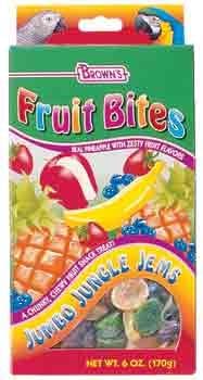 F.M. Brown's Jumbo Jungle Jems Fruit Bites Small Animal and Bird Treats - 6 oz  