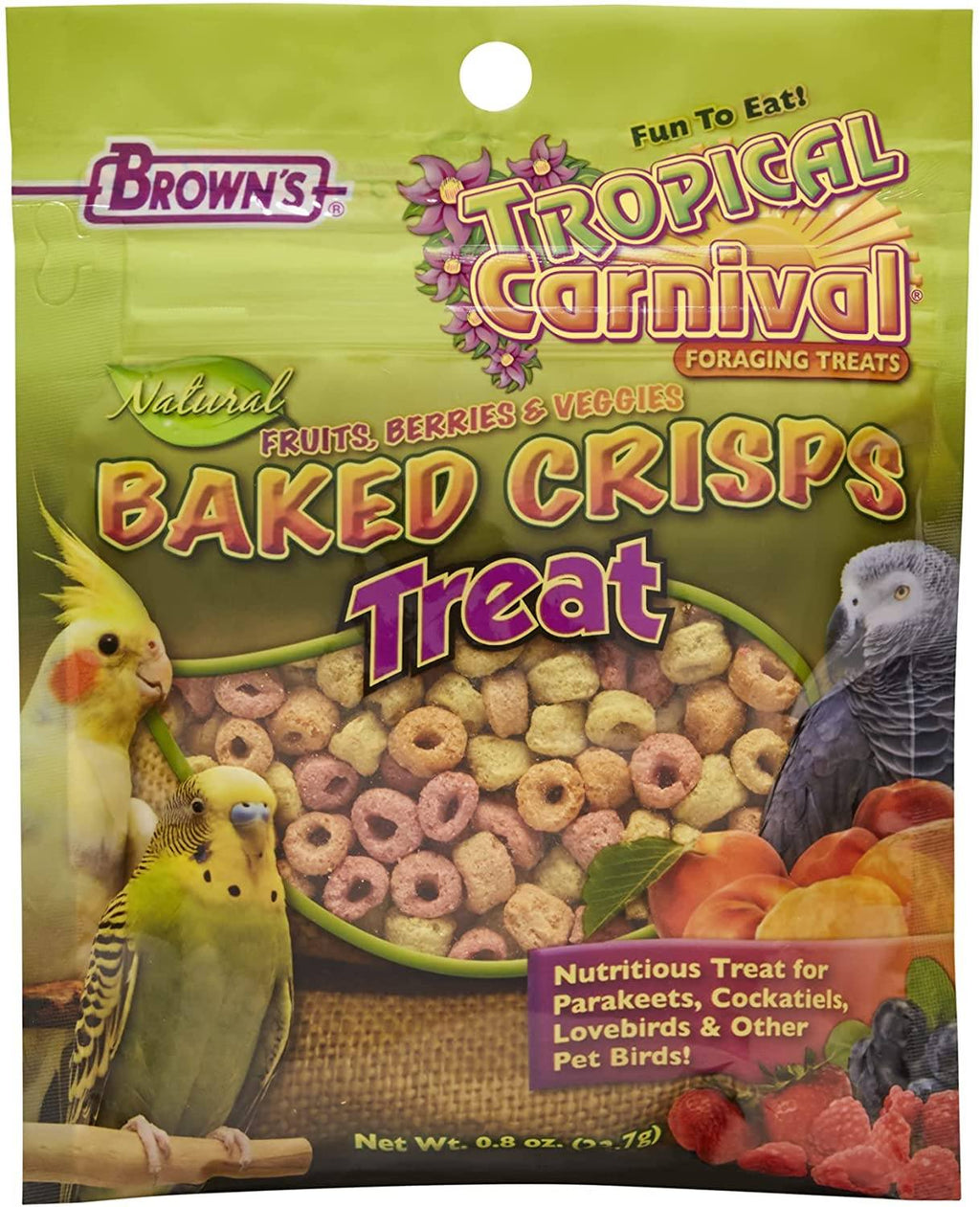 F.M. Brown's Super Premium Natural Baked Crisps Bird Treats - 0.8 oz  