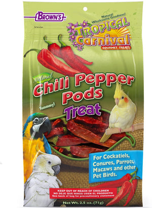 F.M. Brown's Super Premium   Natural Chili Pepper Pods  Bird Treats - 2.5 oz