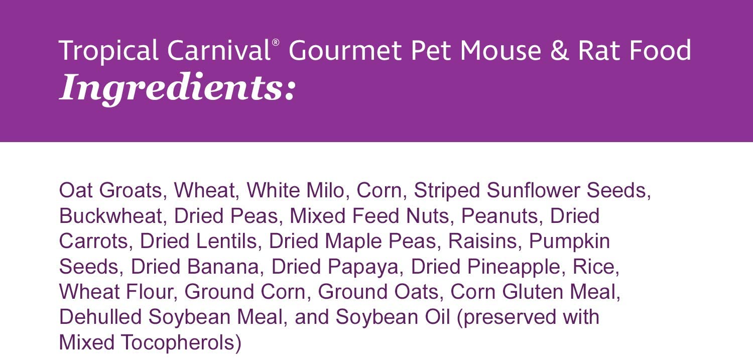 F.M. Brown's Tropical Carnival Rat-Mouse Gourmet Small Animal Food - 2 lb Bag  
