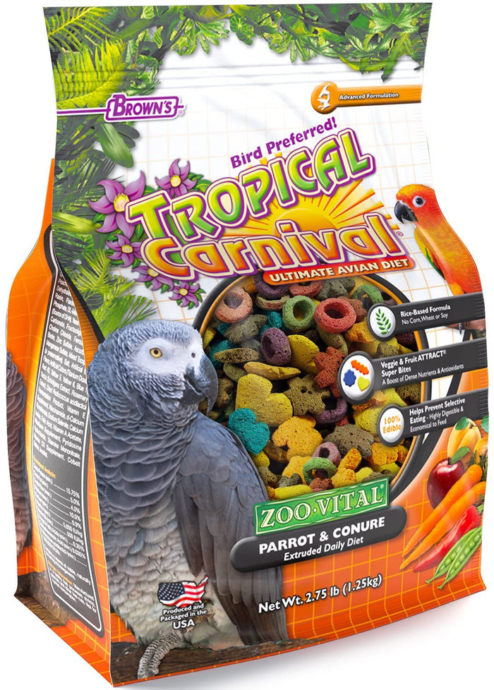 Brown's tropical carnival parrot food cheap