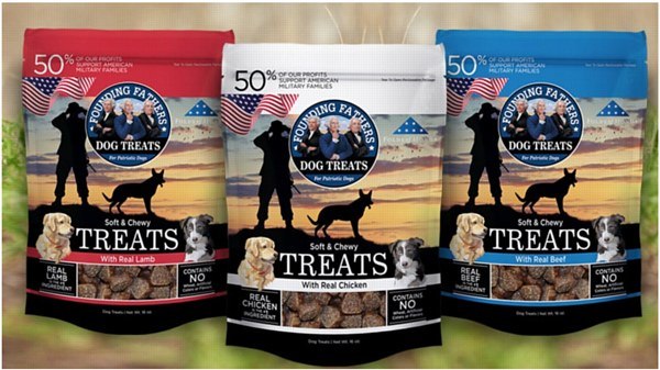 Founding Fathers Dog Soft Chews Chicken - 16 Oz - 6 Count - Case of 6
