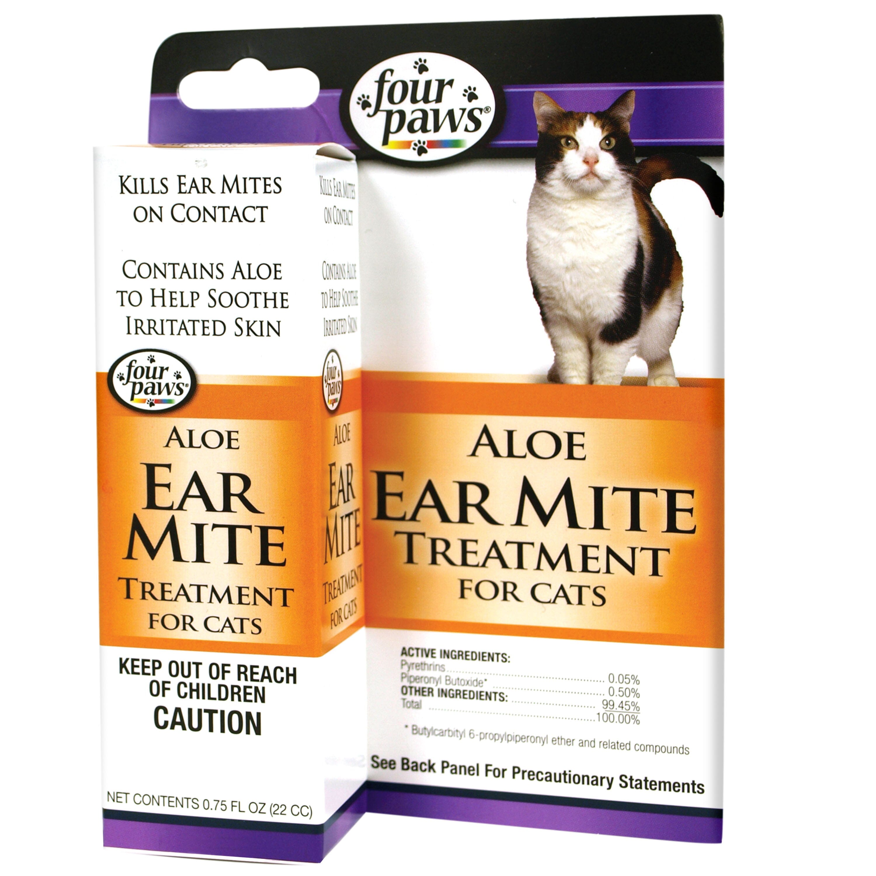 Four Paws Aloe Ear Mite Treatment for Cats - 3/4 Oz  