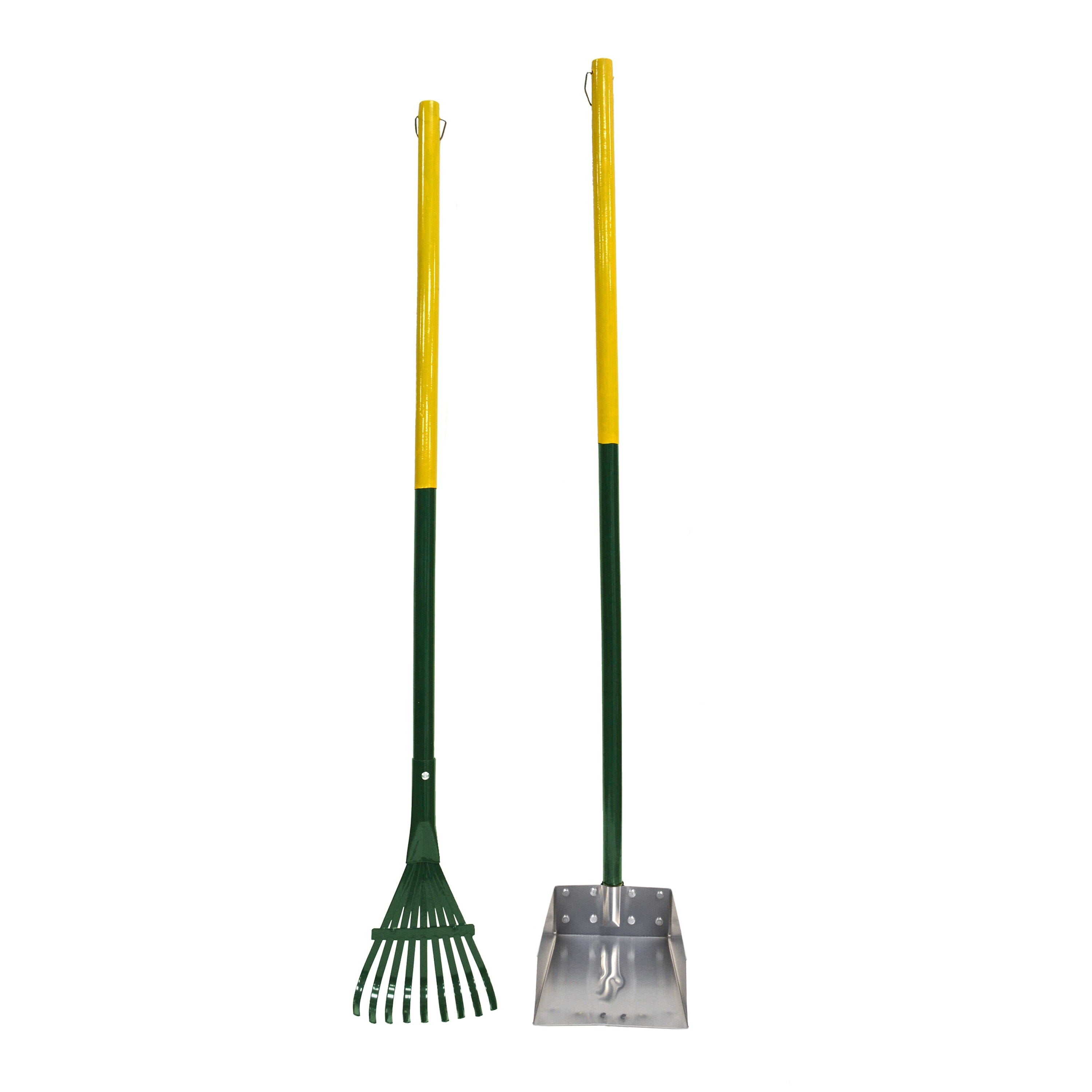 Four Paws Dog Rake & Scooper Set for Pet Waste Pick-up Rake & Pan Set - Small - 7 in X 7 in X 38 in  