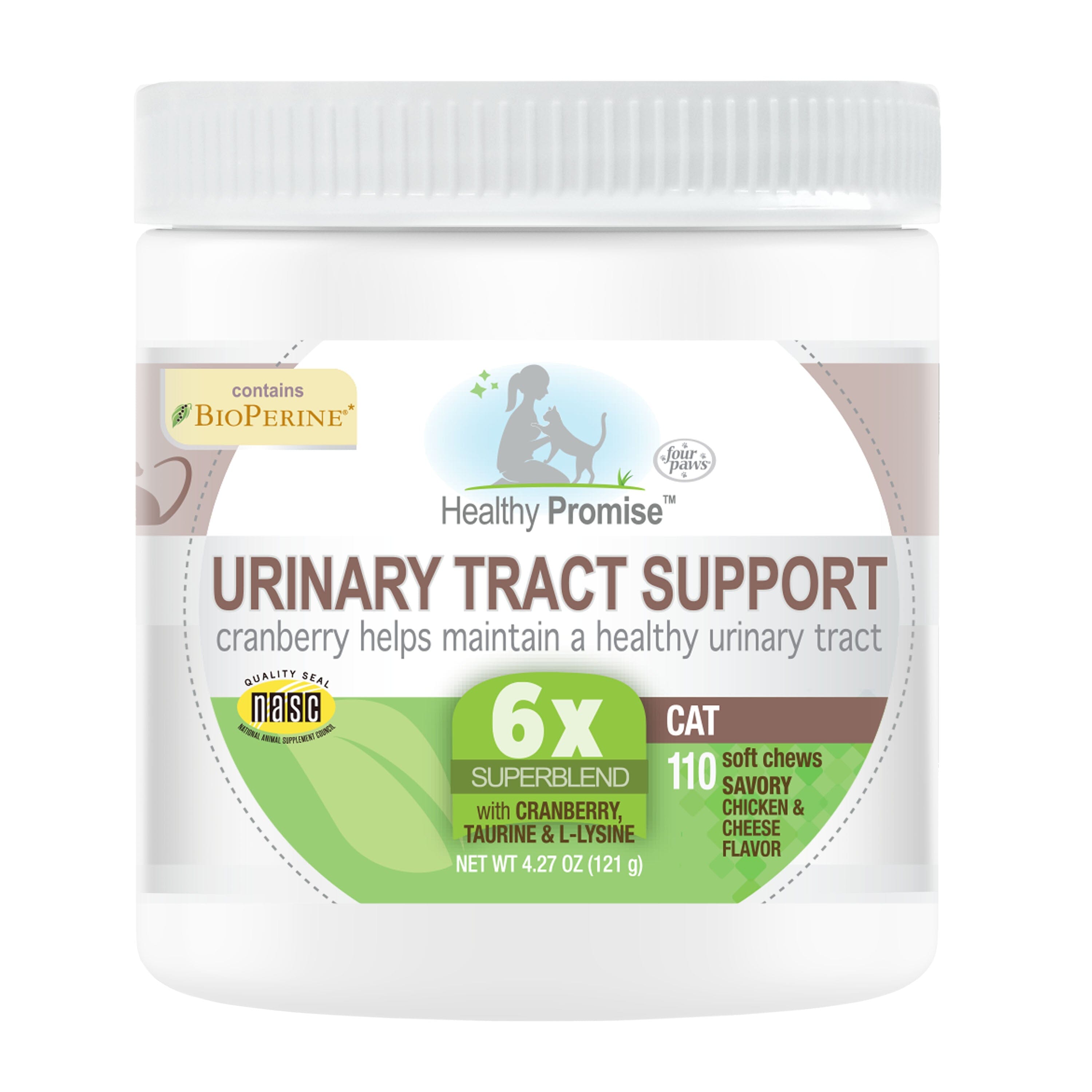 Four Paws Healthy Promise Cat Urinary Tract Supplement Soft Chews Urinary Tract - 110 Count  