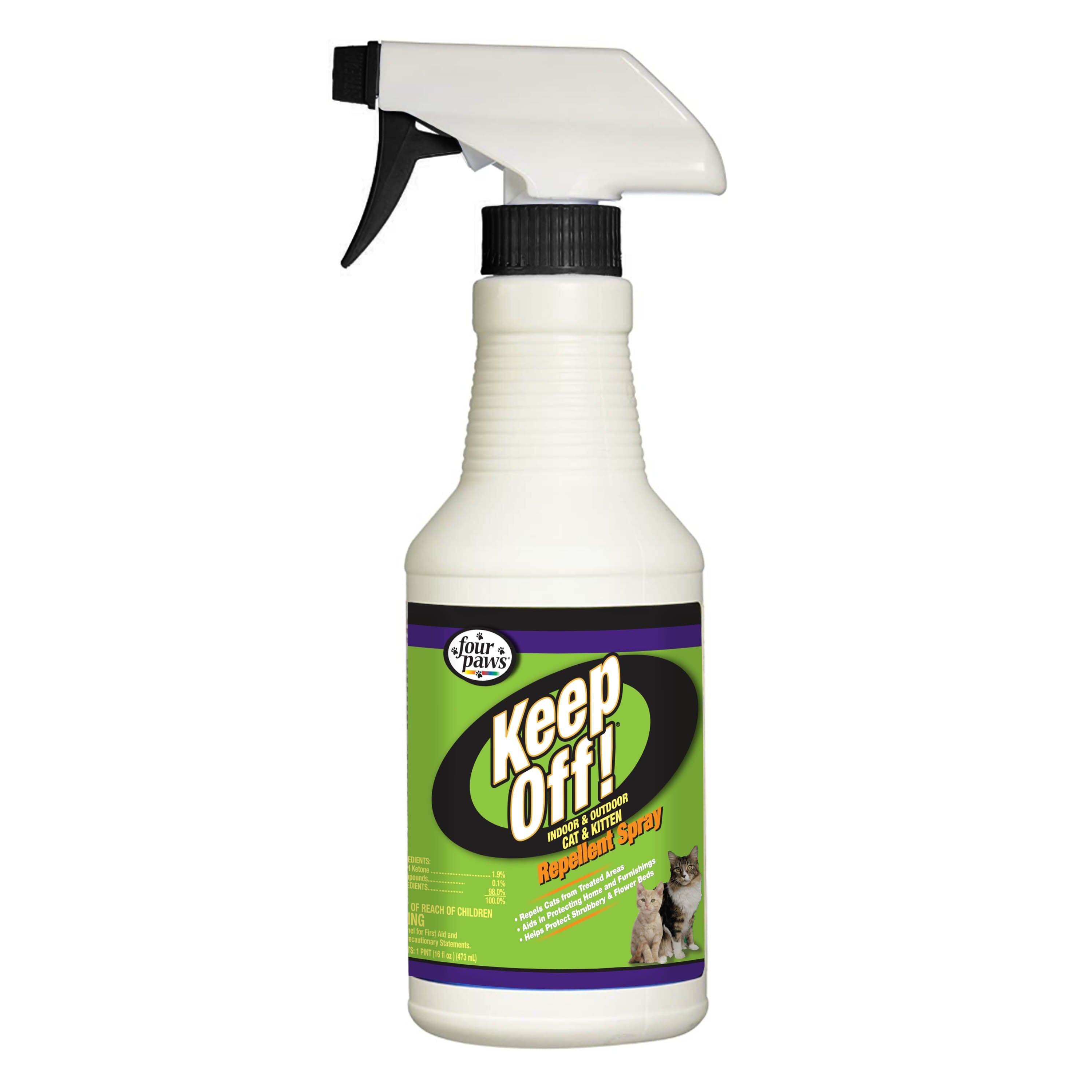 Four Paws Keep Off! Cat Repellent Spray Outdoors & Indoor Cat - 16 Oz  