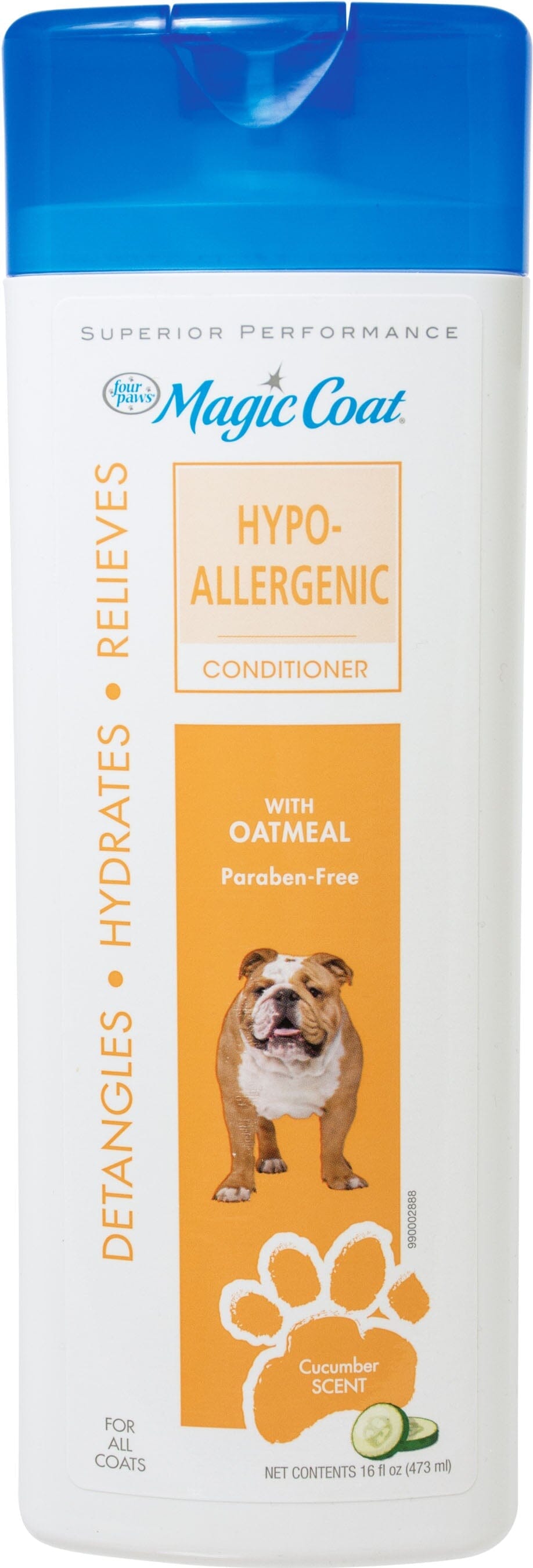 Four Paws Magic Coat Hypo-Allergenic pet Conditioner - Oatmeal/Cucumbe - 16 Oz  