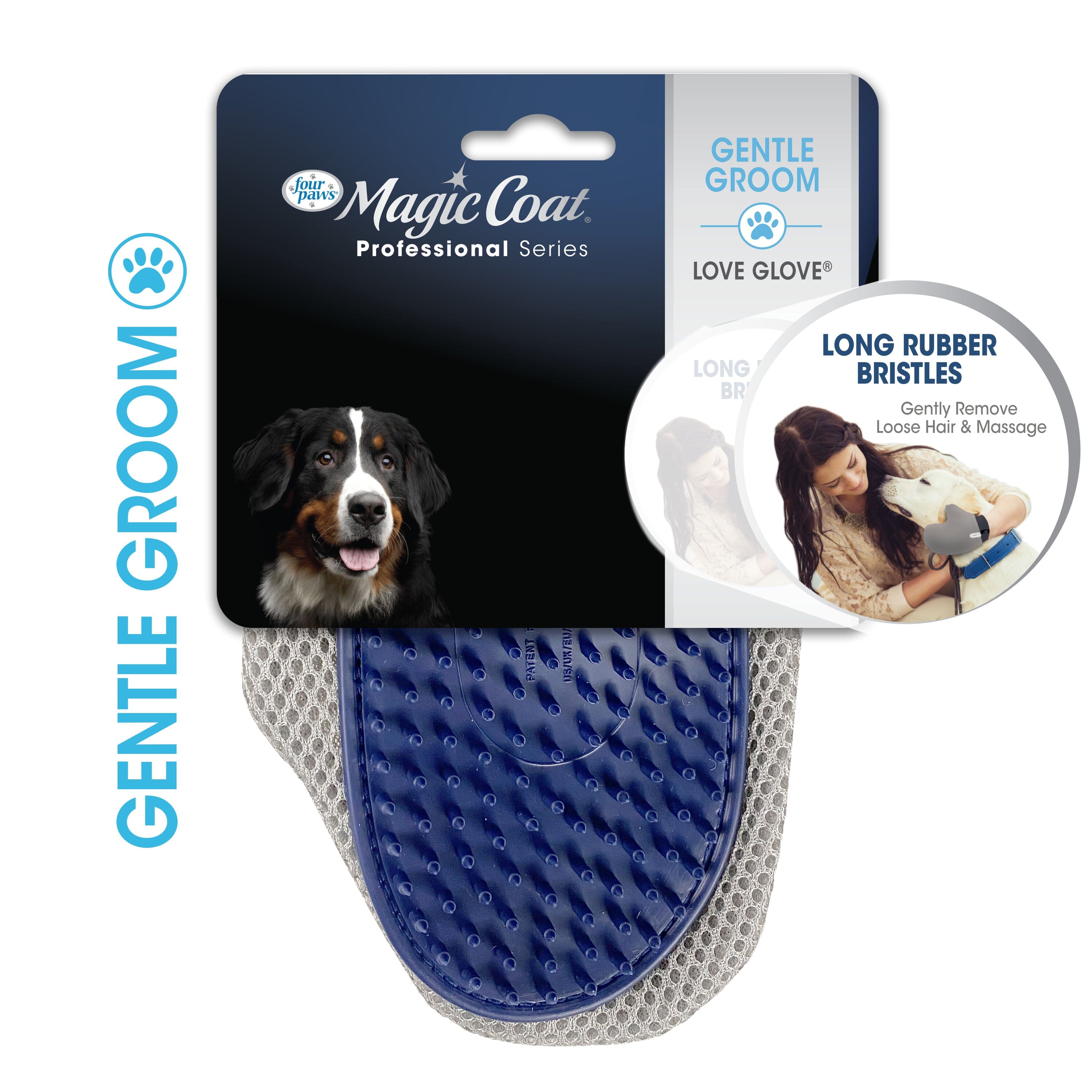 Four Paws Magic Coat Professional Series Love Glove Dog Grooming Mitt Grooming Mit - One Size  