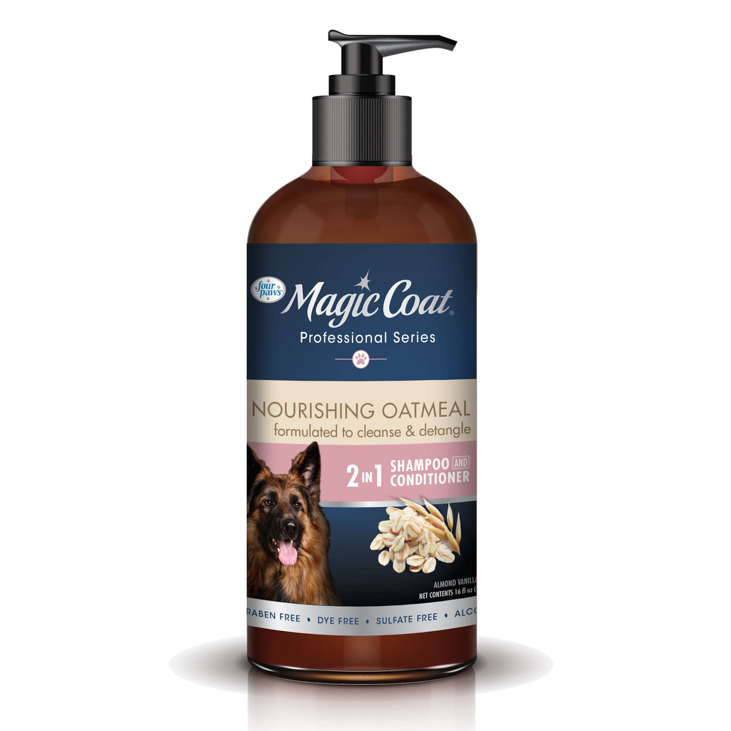 Four Paws Magic Coat Professional Series Nourishing Oatmeal 2 in 1 Dog Shampoo and Cond...