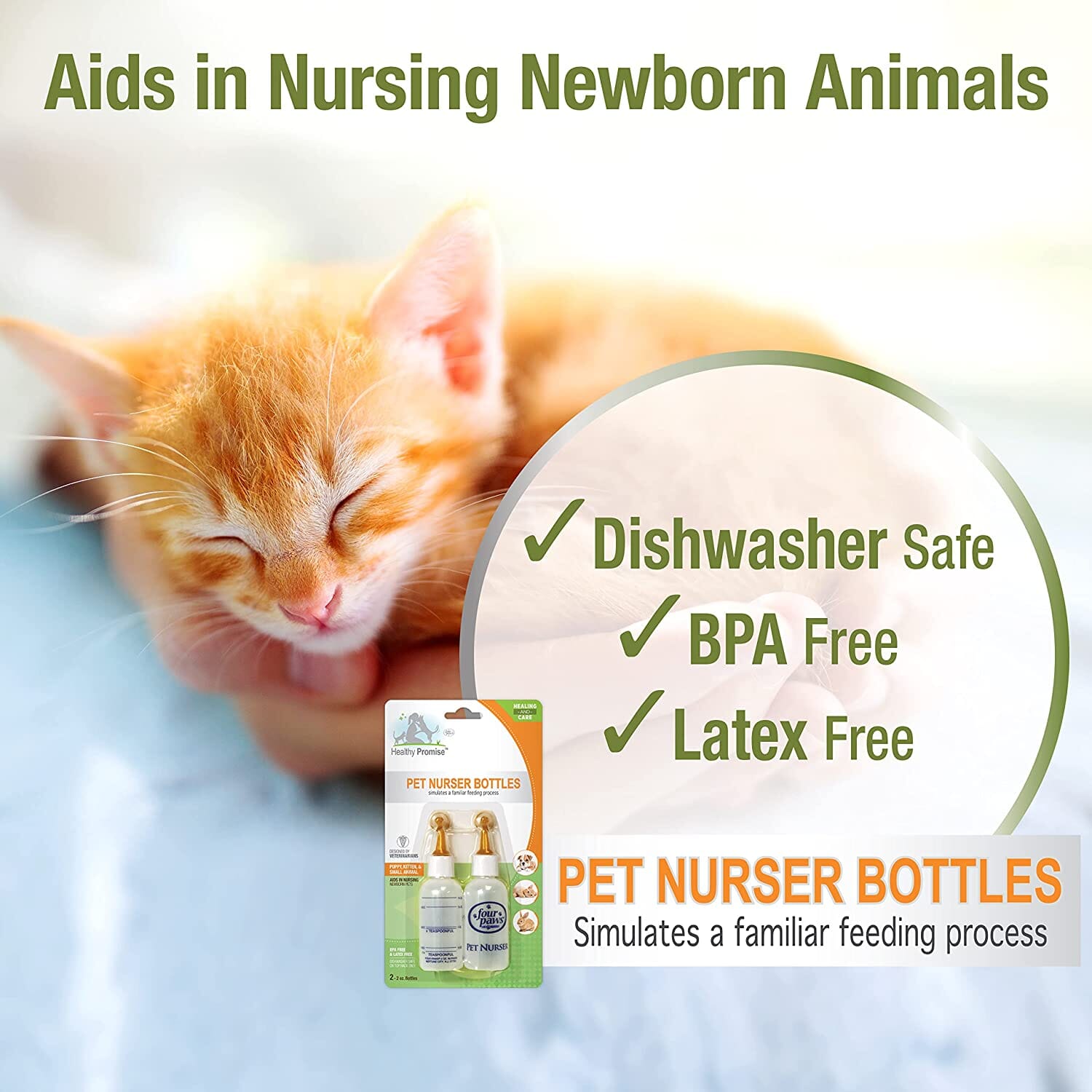 Four Paws Pet Nurser Dog Milk Replacers - 2 Oz - 2 Pack  