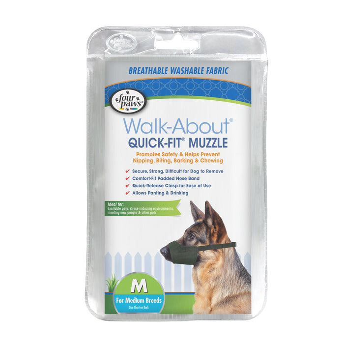 Four Paws Walk-About Quick-Fit Dog Muzzle - 3 - Medium
