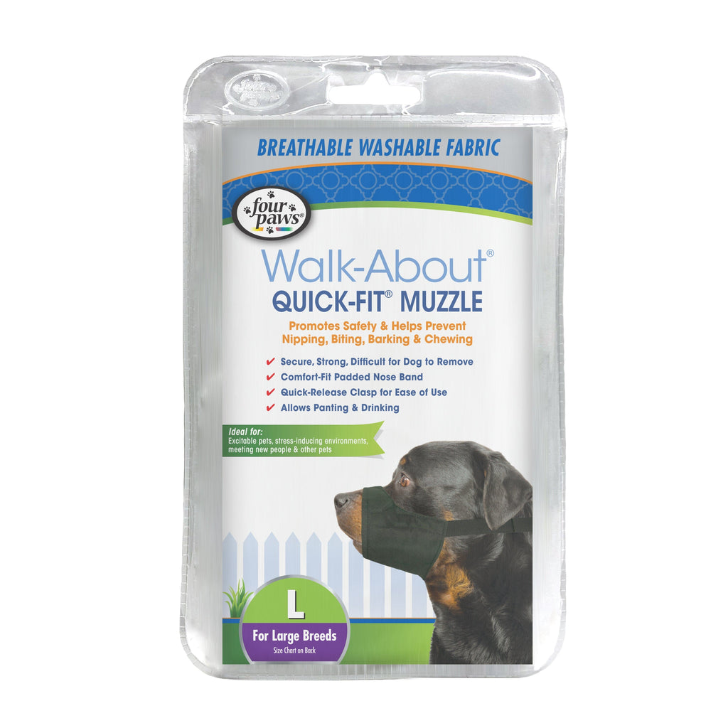 Four Paws Walk-About Quick-Fit Dog Muzzle - 4 - Large  