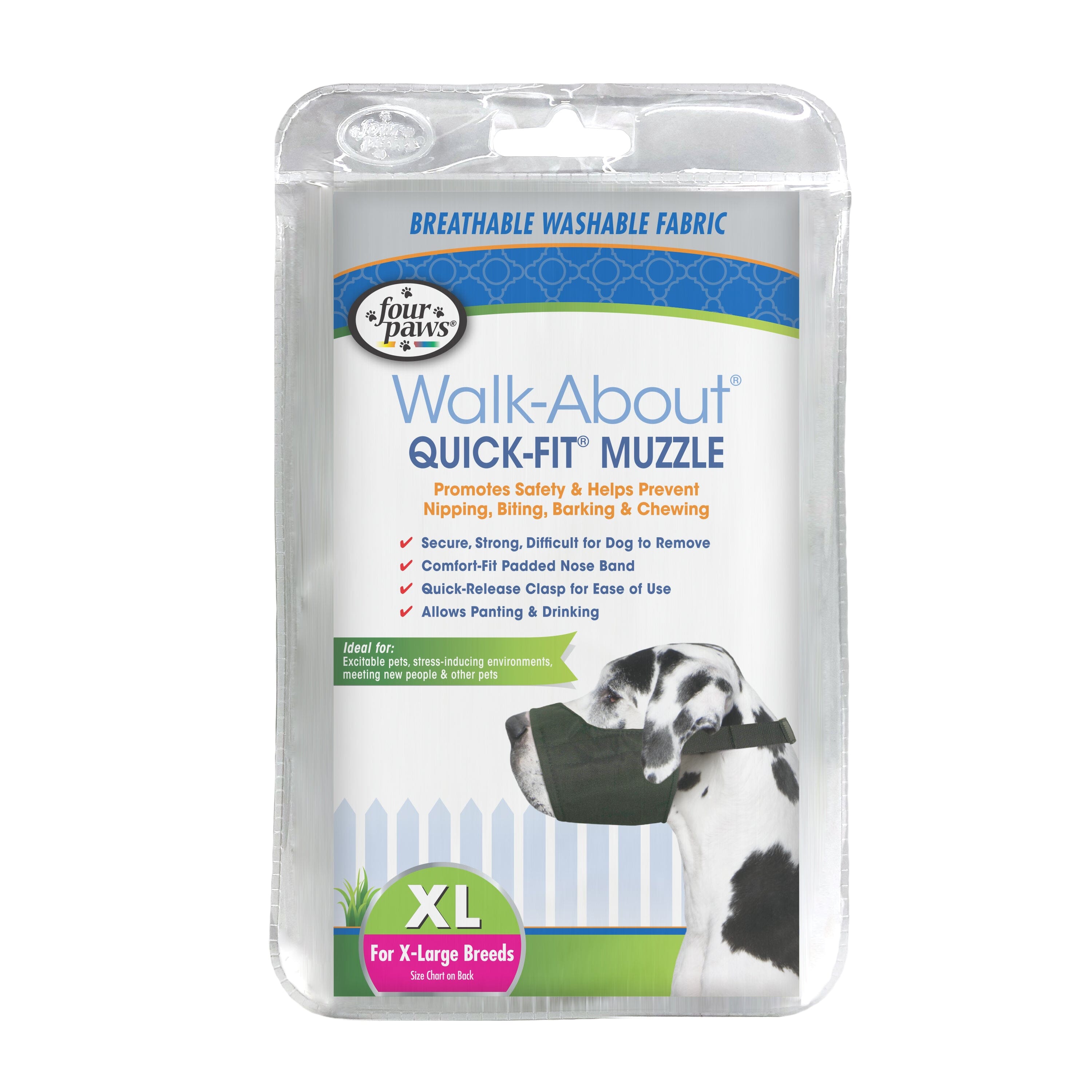 Four Paws Walk-About Quick-Fit Dog Muzzle - 5 - Extra Large  