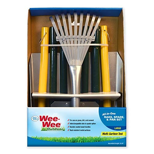 Four Paws Wee-Wee All-In-One Rake Spade And Pan Set Dog Waste Pick Up - Large