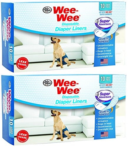 Four Paws Wee-Wee Disposable Dog Diaper Liners - 10 Pack