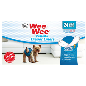 Four Paws Wee Wee Dog Diaper Garment Pads - 24 Count