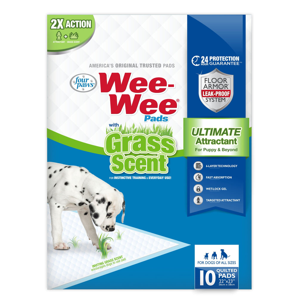 Four Paws Wee-Wee Grass Scented Puppy Pads Grass Scented - 10 Count  