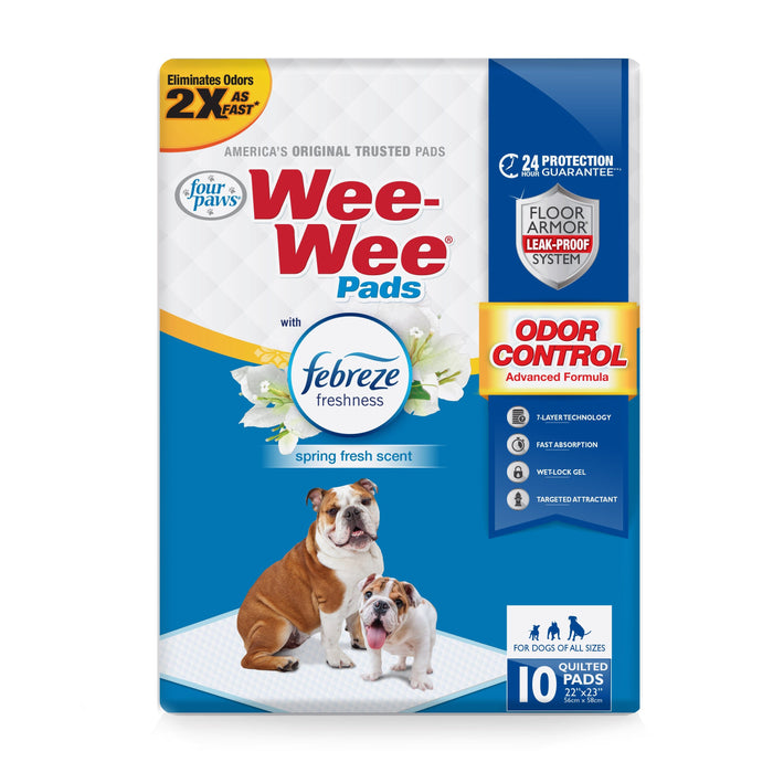 Four Paws Wee-Wee Odor Control with Febreze Freshness Pads Febreze Freshness - 10 Count