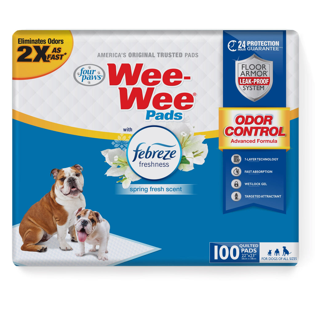 Four Paws Wee-Wee Odor Control with Febreze Freshness Pads Febreze Freshness - 100 Count  