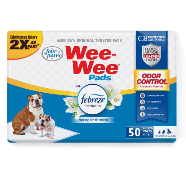 Four Paws Wee-Wee Odor Control with Febreze Freshness Pads Febreze Freshness - 50 Count  