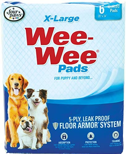 Four Paws Wee-Wee Pads Extra Large Dog Training Pads - 28 X 34 In - 14 Pack  