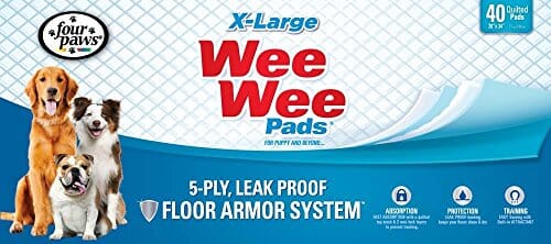 Four Paws Wee-Wee Pads Extra Large Dog Training Pads - 28 X 34 In - 40 Pack