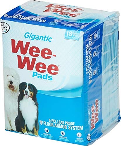 Four Paws Wee-Wee Pads Gigantic Dog Training Pads - 27.5 X 44 In - 18 P  