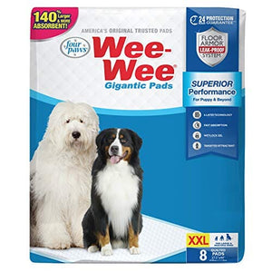 Four Paws Wee-Wee Pads Gigantic Dog Training Pads - 27.5 X 44 In - 8 Pack