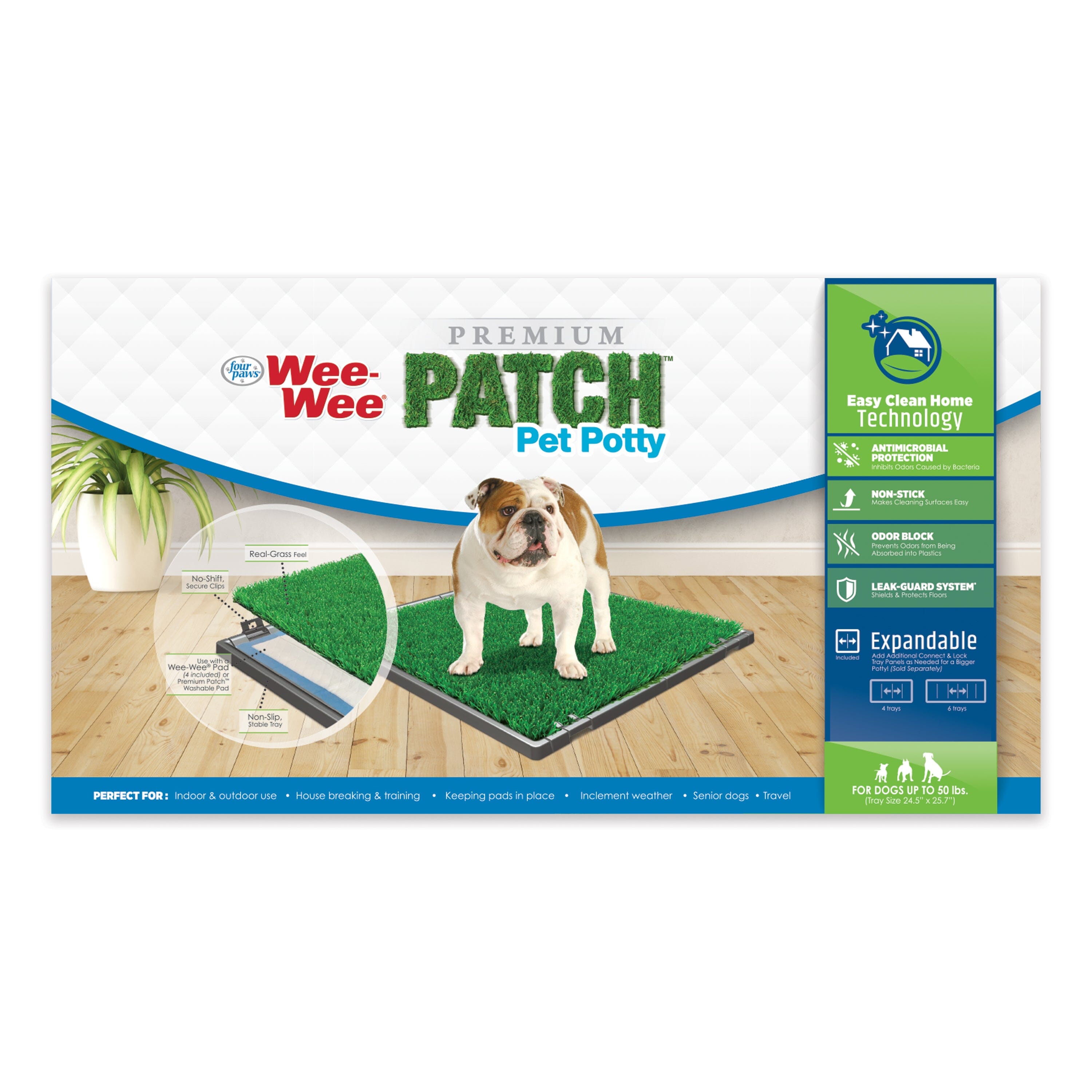 Four Paws Wee-Wee Premium Patch Indoor and Outdoor Pet Potty Premium Patch - 24.5 in X 25.7 in  