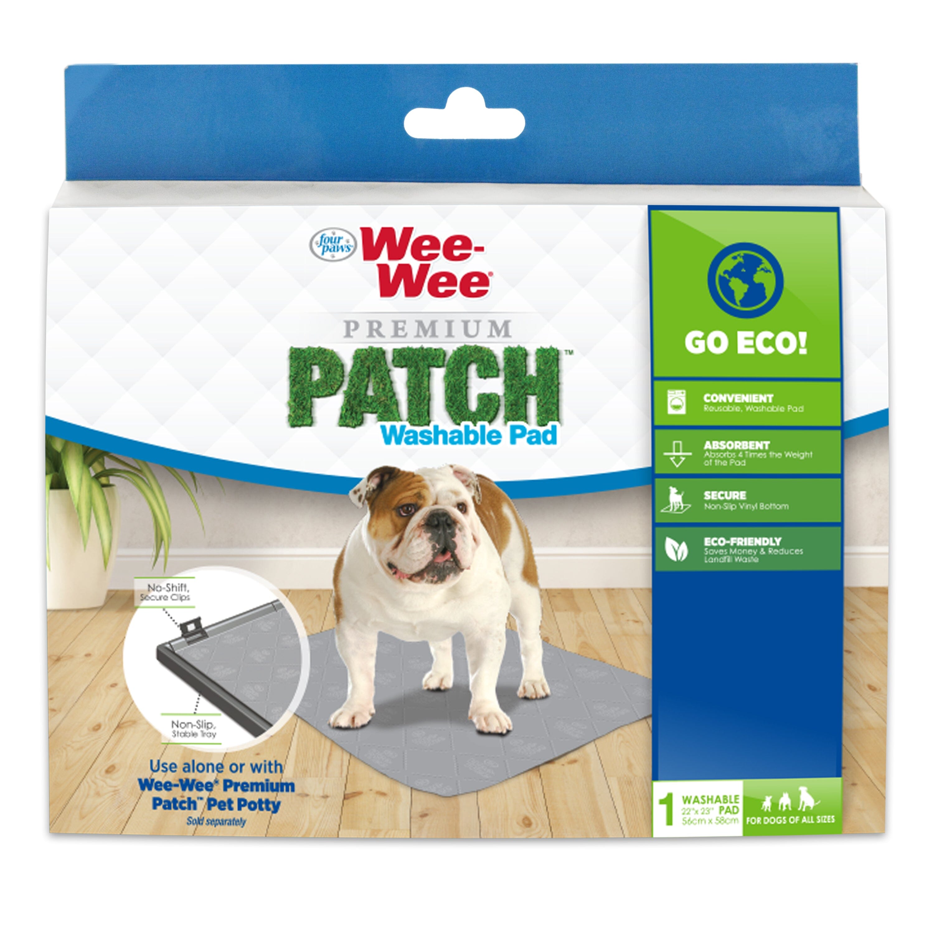 Four Paws Wee-Wee Premium Patch Reusable Pee Pad for Dogs - Standard 22 in X 23 in  