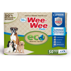 Four Paws Wee-Wee Puppy Pee Pads Eco-Friendly Eco-Friendly - 50 Count