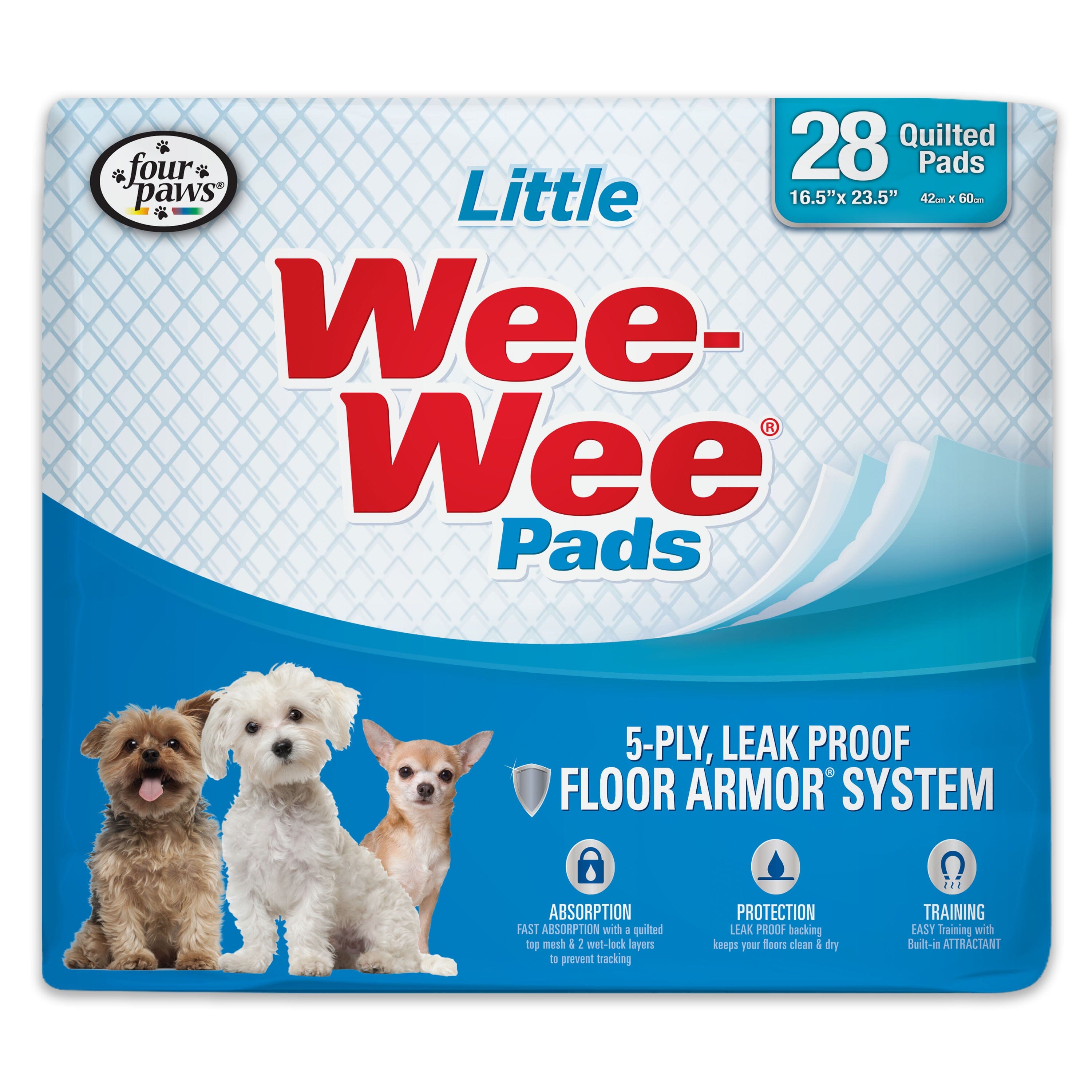 Four Paws Wee-Wee Small Dog Training Pads Little - 28 Count  