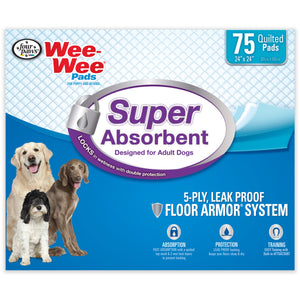 Four Paws Wee-Wee Super Absorbent Pads for Dogs Super Absorbent - 75 Count