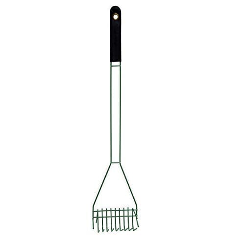 Four Paws Wire Rake Pooper Scooper for Grass Dog Waste Pick Up - Black and Green  