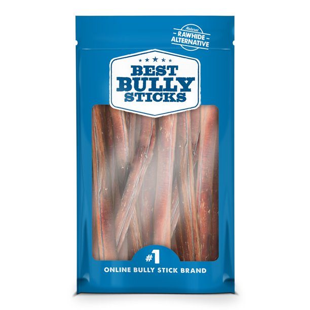 Frankly Pet Bacon Mega Beefy Dog Bully Sticks Display - 10 Inch - 12 Pack
