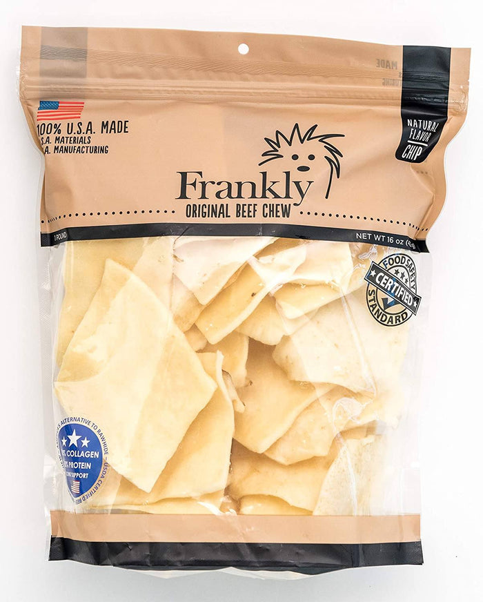 Frankly Pet Beef Chips Natural Dog Chews - 1 lb Bag