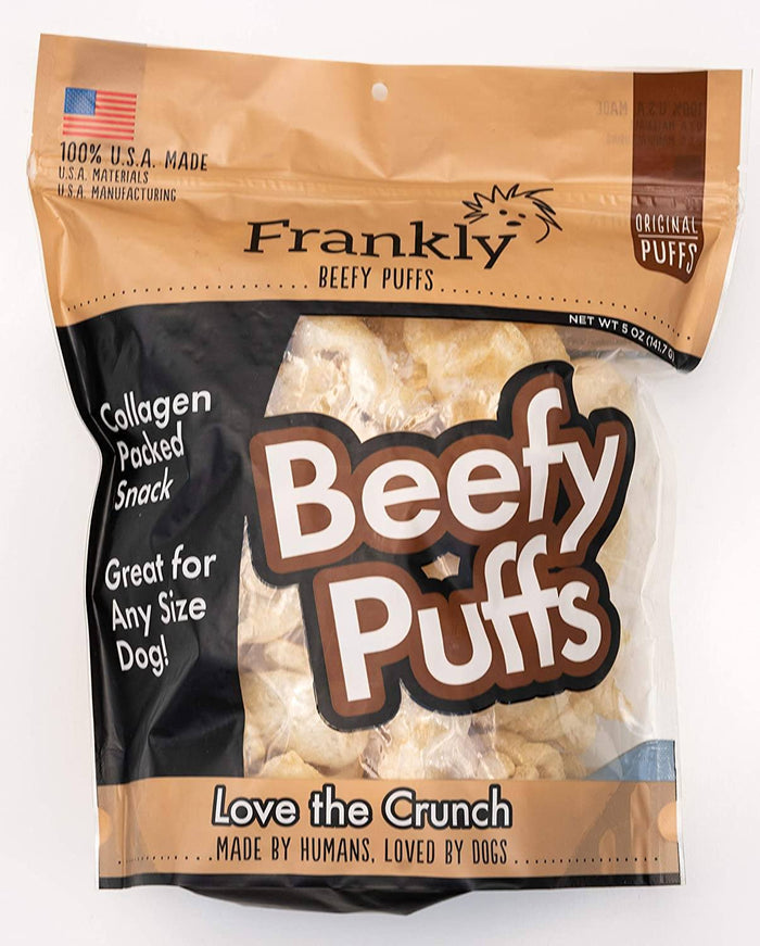 Frankly Pet Beefy Puffs Original Crunchy Dog Treats - 5 oz
