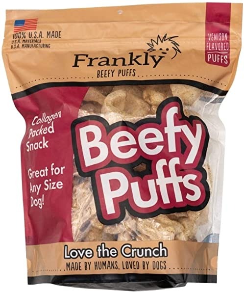 Frankly Pet Beefy Puffs Venison Crunchy Dog Treats - 2.5 oz  