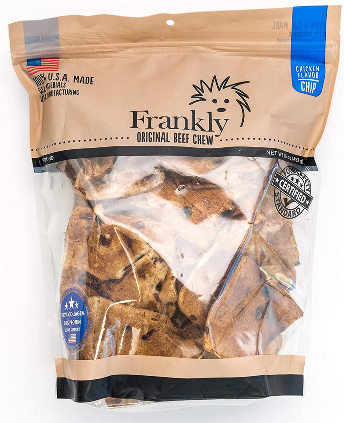 Frankly Pet Chicken Chips Natural Dog Chews - 1 lb Bag