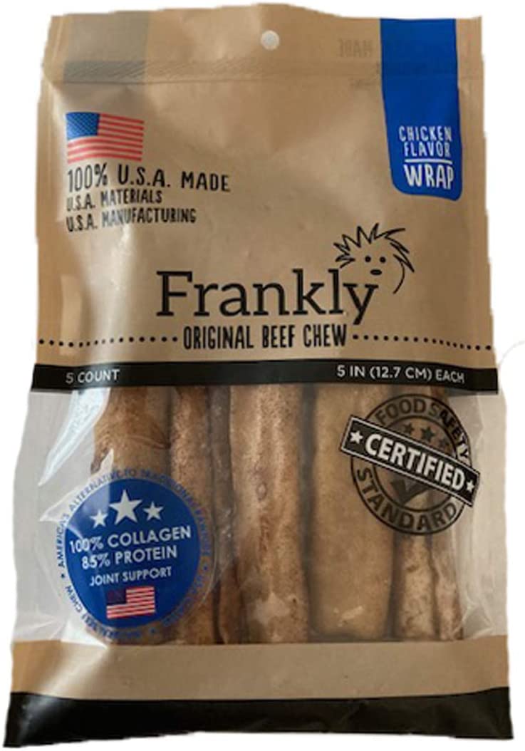 Frankly Pet Wraps Chicken Dog Chews - 5-6 Inch - 5 Count  