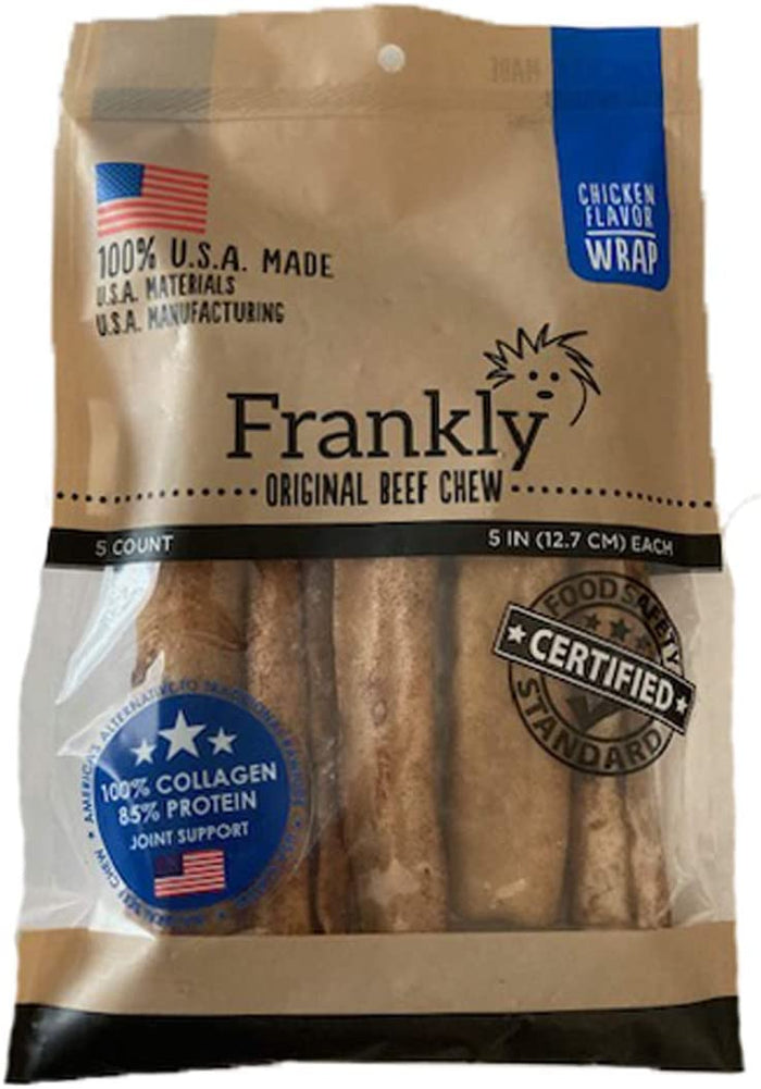 Frankly Pet Wraps Chicken Dog Chews - 5-6 Inch - 5 Count