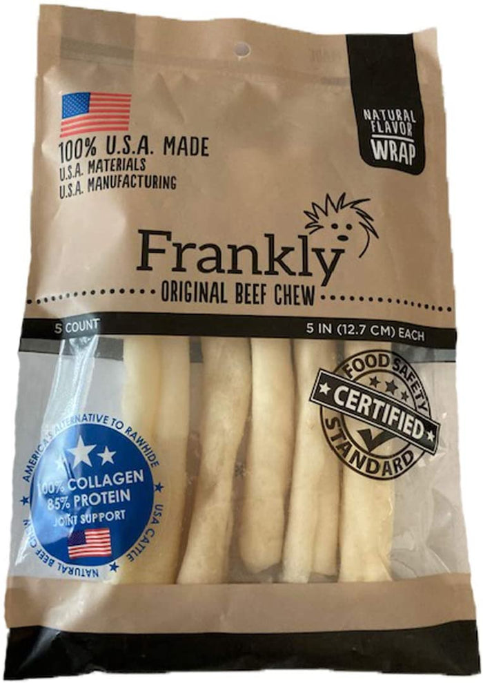 Frankly Pet Wraps Natural Dog Chews - 5-6 Inch - 5 Count