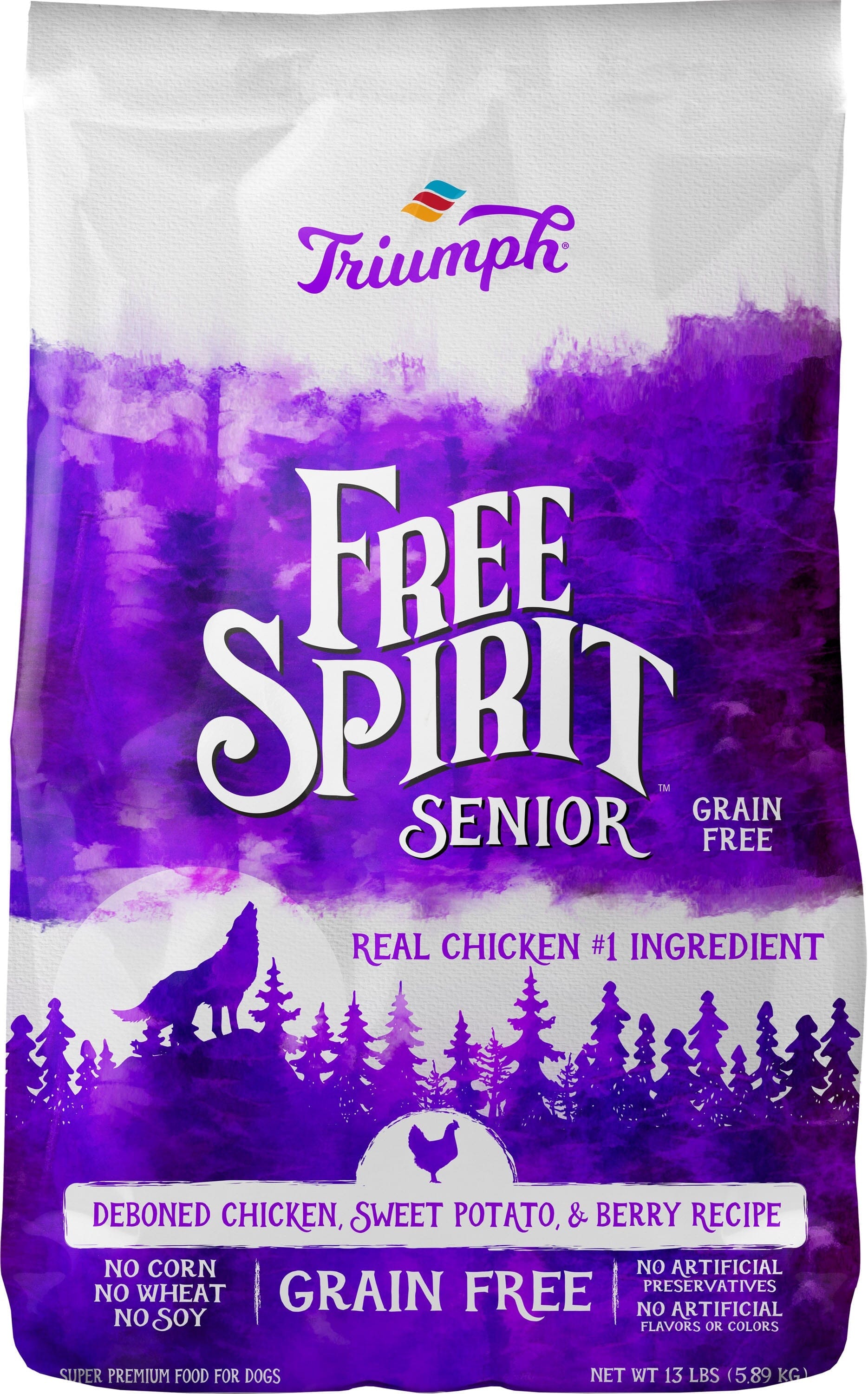 Free Spirit Grain-Free Senior Food Dry Dog Food - Chicken and Sweet Potato - 13 Lbs  