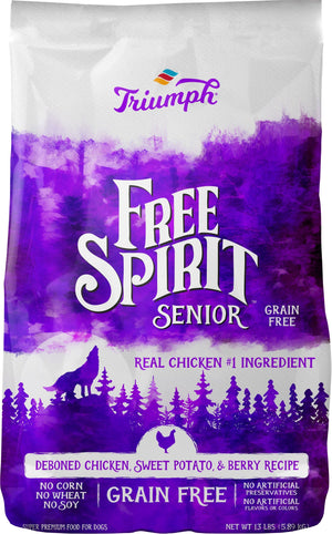 Free Spirit Grain-Free Senior Food Dry Dog Food - Chicken and Sweet Potato - 13 Lbs