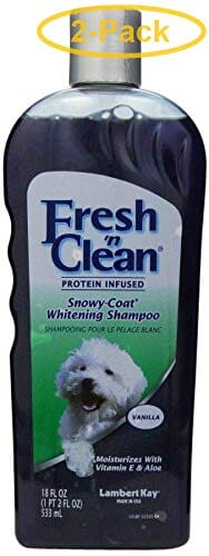 Fresh 'N Clean Snowy-Coat Dog Shampoo - Vanilla - 18 Oz