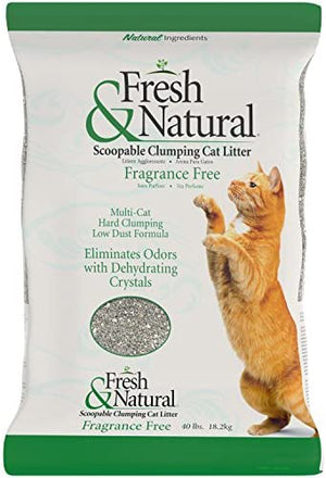 Fresh & Natural Fragrance Free Bag Cat Litter - 40 lb Bag