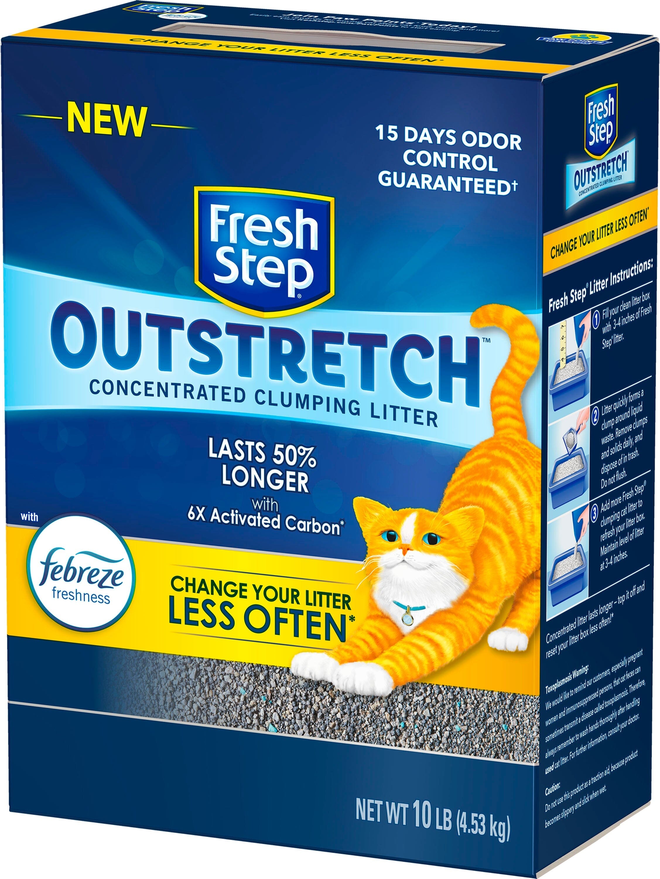 Fresh Step Outstretch Clumping Cat Litter - 10 Lbs - 3 Pack  