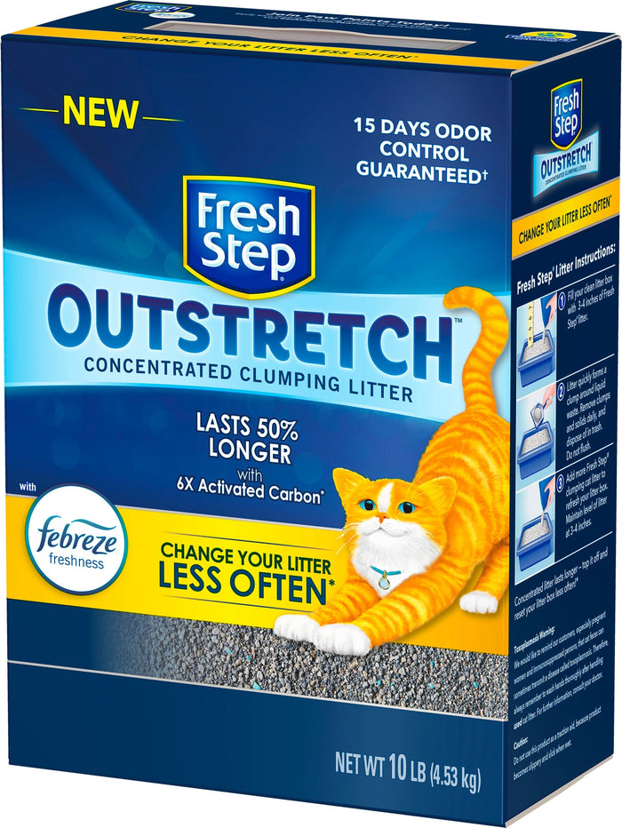Fresh Step Outstretch Clumping Cat Litter - 10 Lbs - 3 Pack