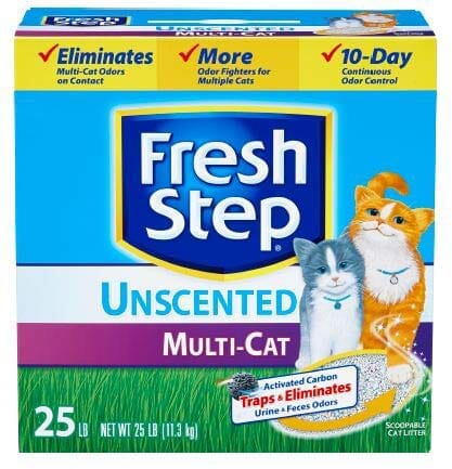 Fresh Step Simply Unscented Clumping Cat Litter - Unscented - 25 Lbs