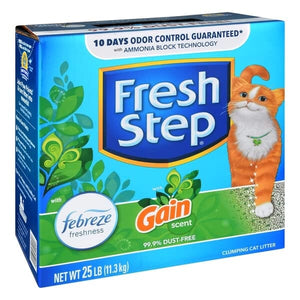 Fresh Step with Febreze Cat Litter - Gain Scent - 25 Lbs